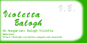 violetta balogh business card